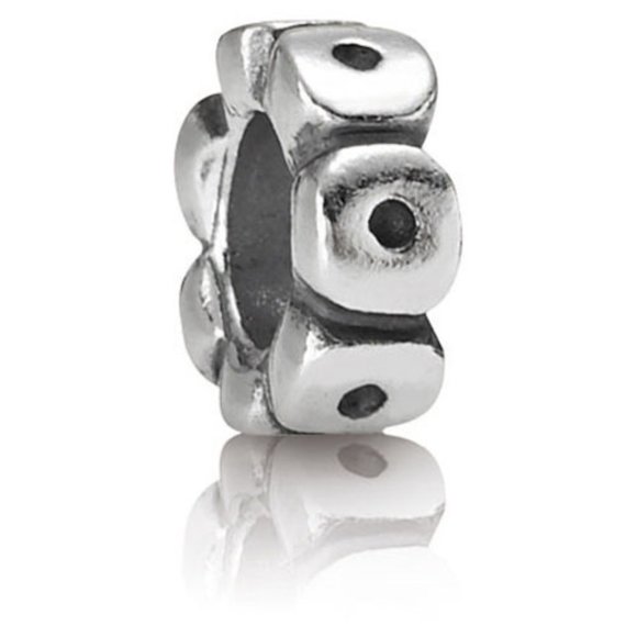 Authentic Pandora Retired Sterling Silver Owl Eyes Spacer Charm - Picture 1 of 1
